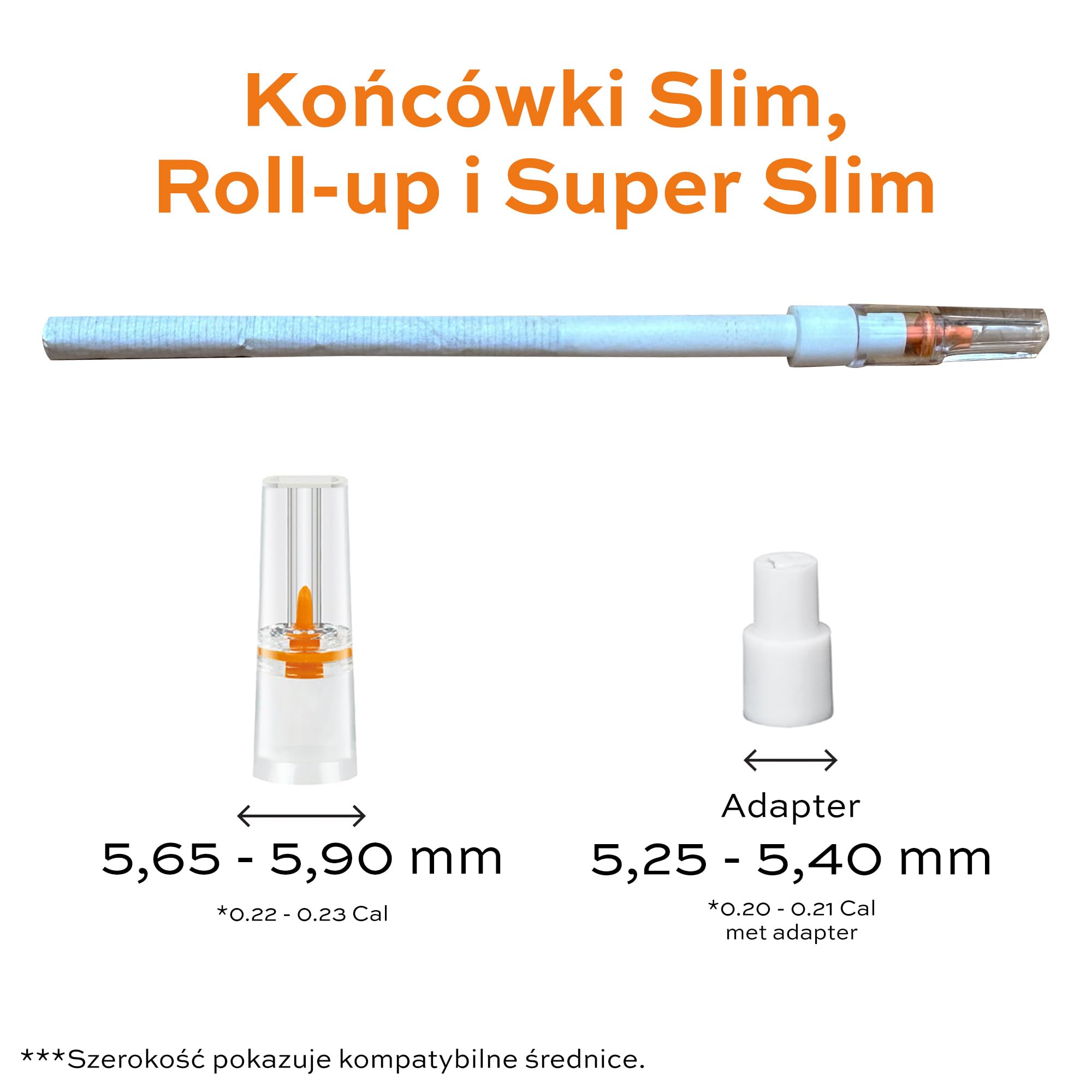 Paffright Slim 270+30 filtrów do papierosów, filtr antysmolisty, plastikowy filtr 5,25 mm - 6 mm, ustnik do papierosów slim