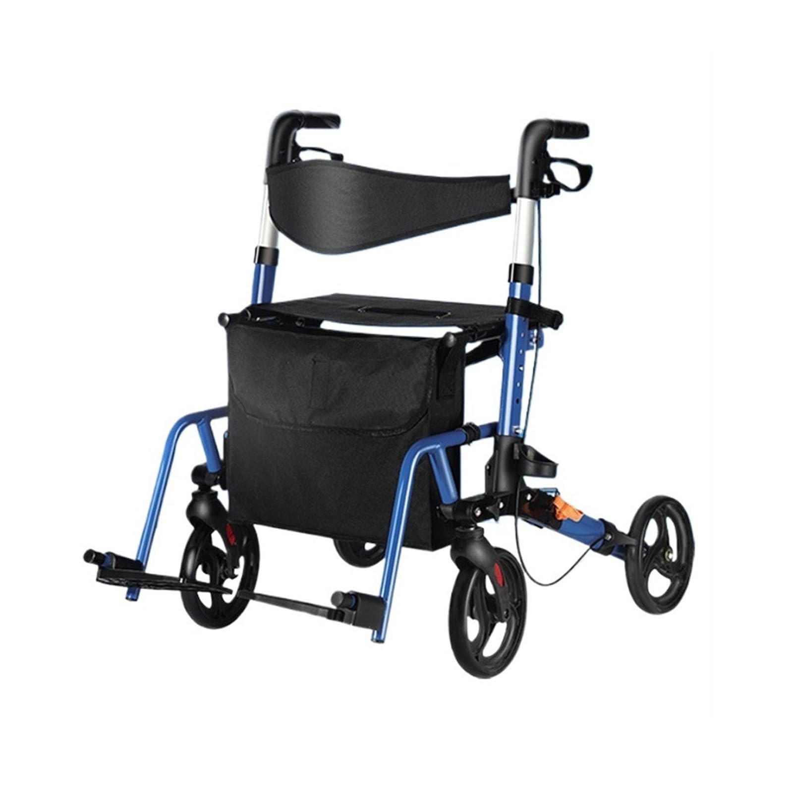 Chodzik Rollator Chodziki pionowe dla seniorów, chodziki na rolkach z siedziskiem, chodziki składane, wyściełane podłokietniki dla seniorów i dorosłych Pomoce do chodzenia