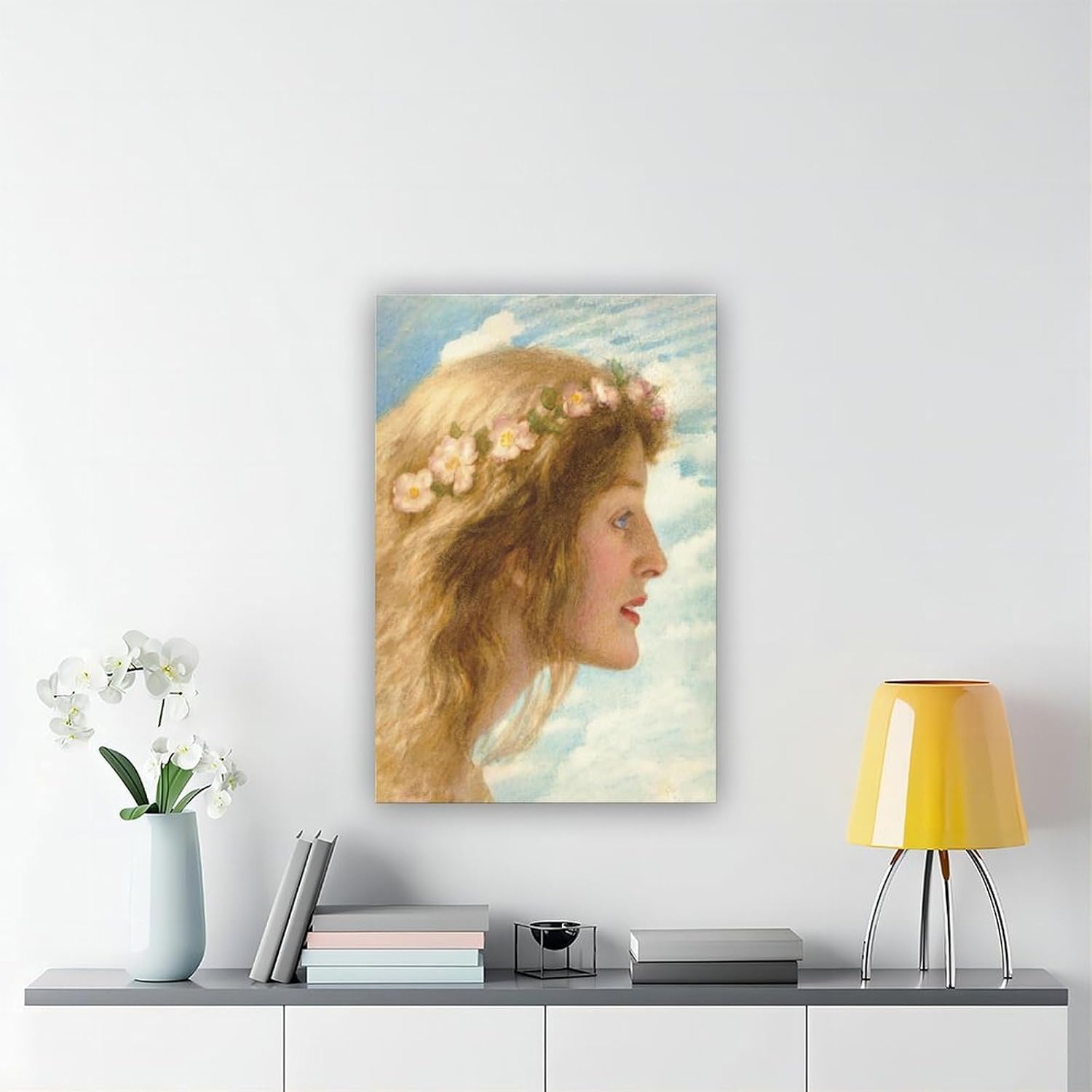 GEHKAI The Day, Mythological Goddess Canvas Poster Wall Art Decor Print Picture Paintings for Living Room Bedroom Decoration Frame:12x18inch(30x45cm)