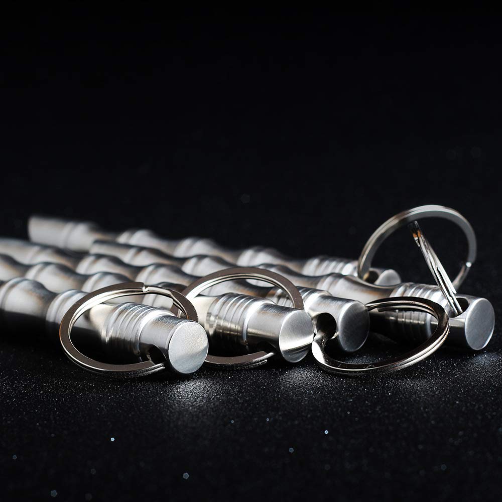 Silber 11.8cm Selbstverteidigung Edelstahl Bambus Kubotan