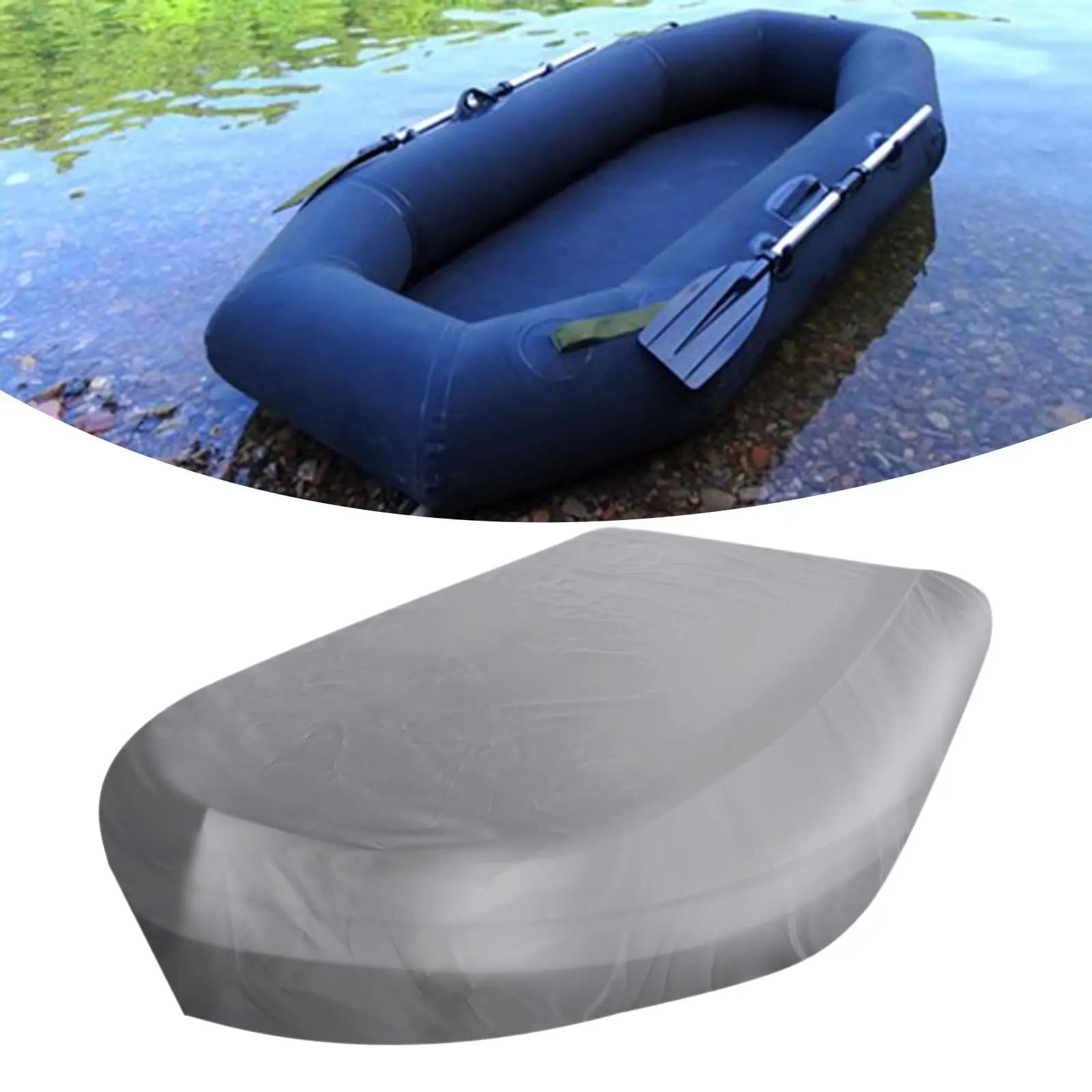 accessori barca Copertura per barca marina, resistente alla pioggia, copertura per barca kayak per barca gonfiabile a forma di V Copertura della barca(380x200x46cm)