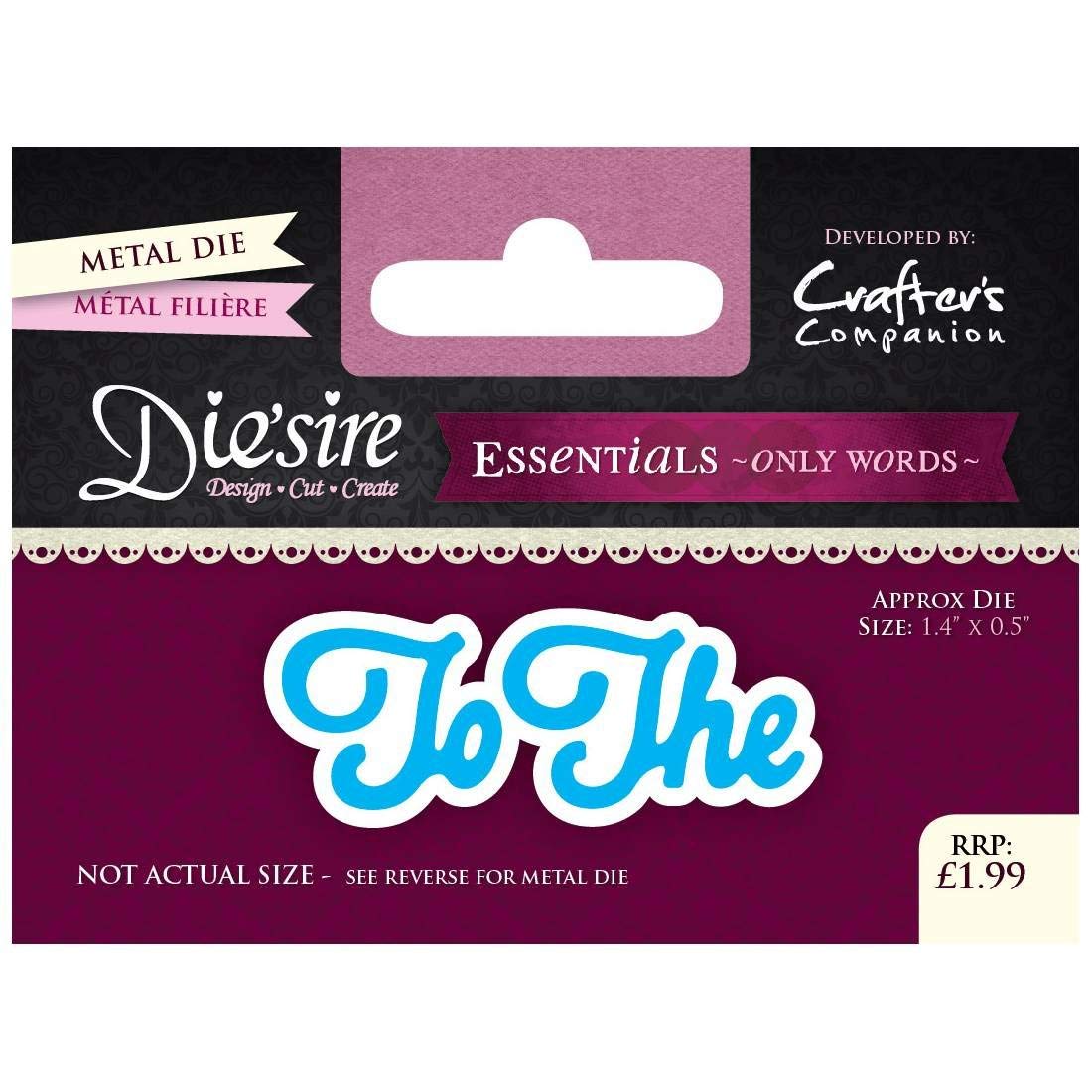 Crafter's Companion "To The Diesire Essentials Only Words, Purple