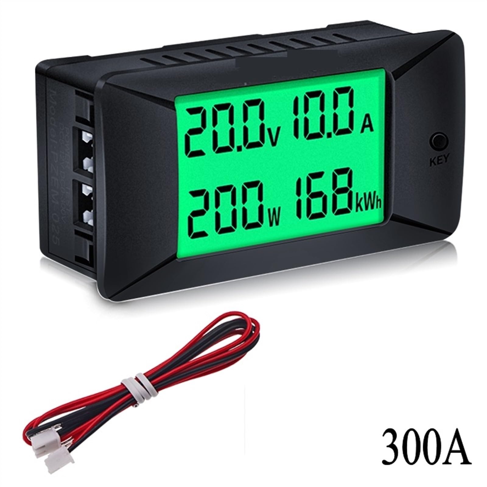 DC 0-300V 300A woltomierz amperomierz tester akumulatora samochodowego KWH elektryczny miernik mocy napięcia 12v 24v 48v 96v + obejście (Color : PZEM-025 100A)