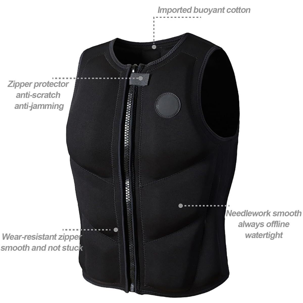Aiuto al Galleggiamento, Attrezzatura da Snorkeling in Schiuma, Top Galleggiante in Neoprene ad Alta Densità, per Barca, Pesca, Surf, Adulti Uomo Donna