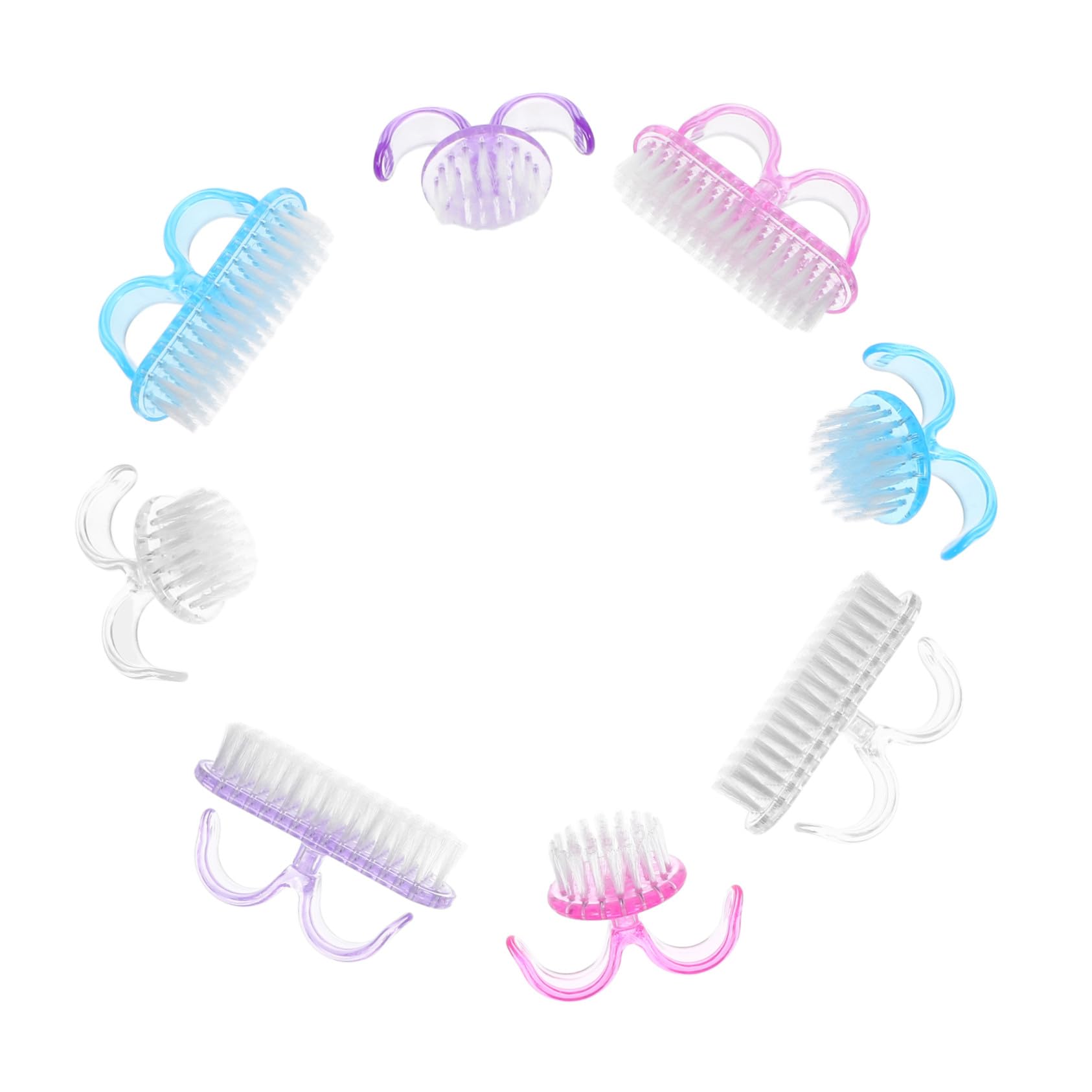 32 Piezas Cepillos de Limpieza para Uñas con Mango Portátiles para Eliminar Polvo de Uñas Herramientas Versátiles para Manicura Profesional y Hogar