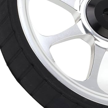 82 Mm Breites Easy Wheel Für Brompton & 3sixty – Leichtläufiges Ersatzrad Mit Kugellager, Alu-Gummireifen, In Schwarz, Silber, Gold Oder Rot – Inkl. Schraube