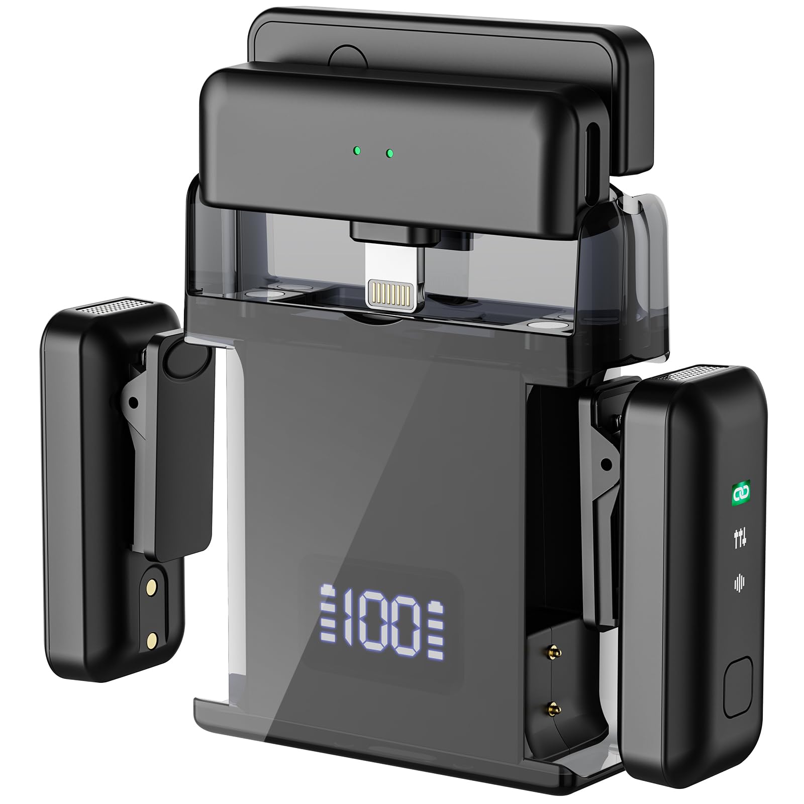 Micrófono inalámbrico para iPhone 15 16, Android, mini micrófono Lavalier para grabación de video, vlogging, podcast, micrófono de