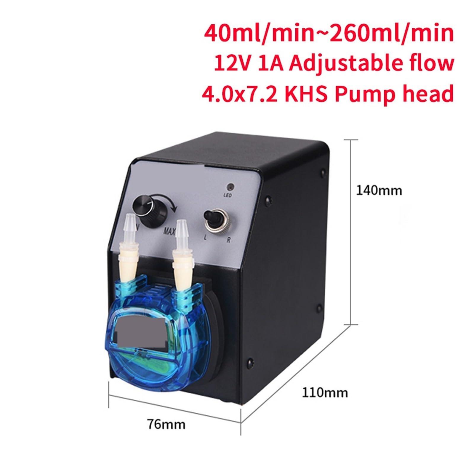Maszyna do napełniania, 260 ml/min KCP PRO2 pompa perystaltyczna 12 V silnik prądu stałego regulowany przepływ pompa dozująca wsparcie CW/CCW do laboratorium(KCP PRO2-N16)