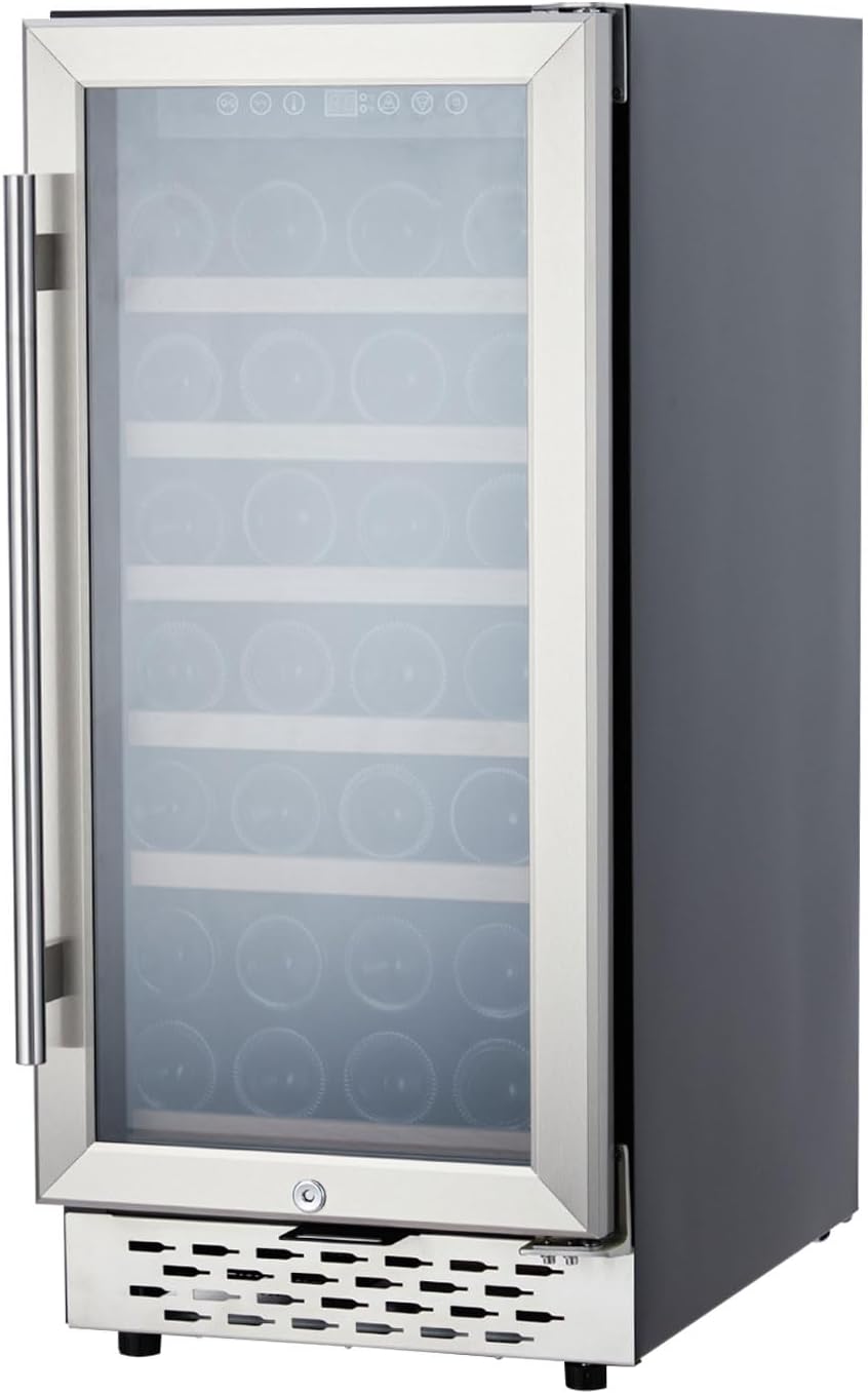 GarveeHome Wine Cooler Refrigerator 28 Bottles, Mini