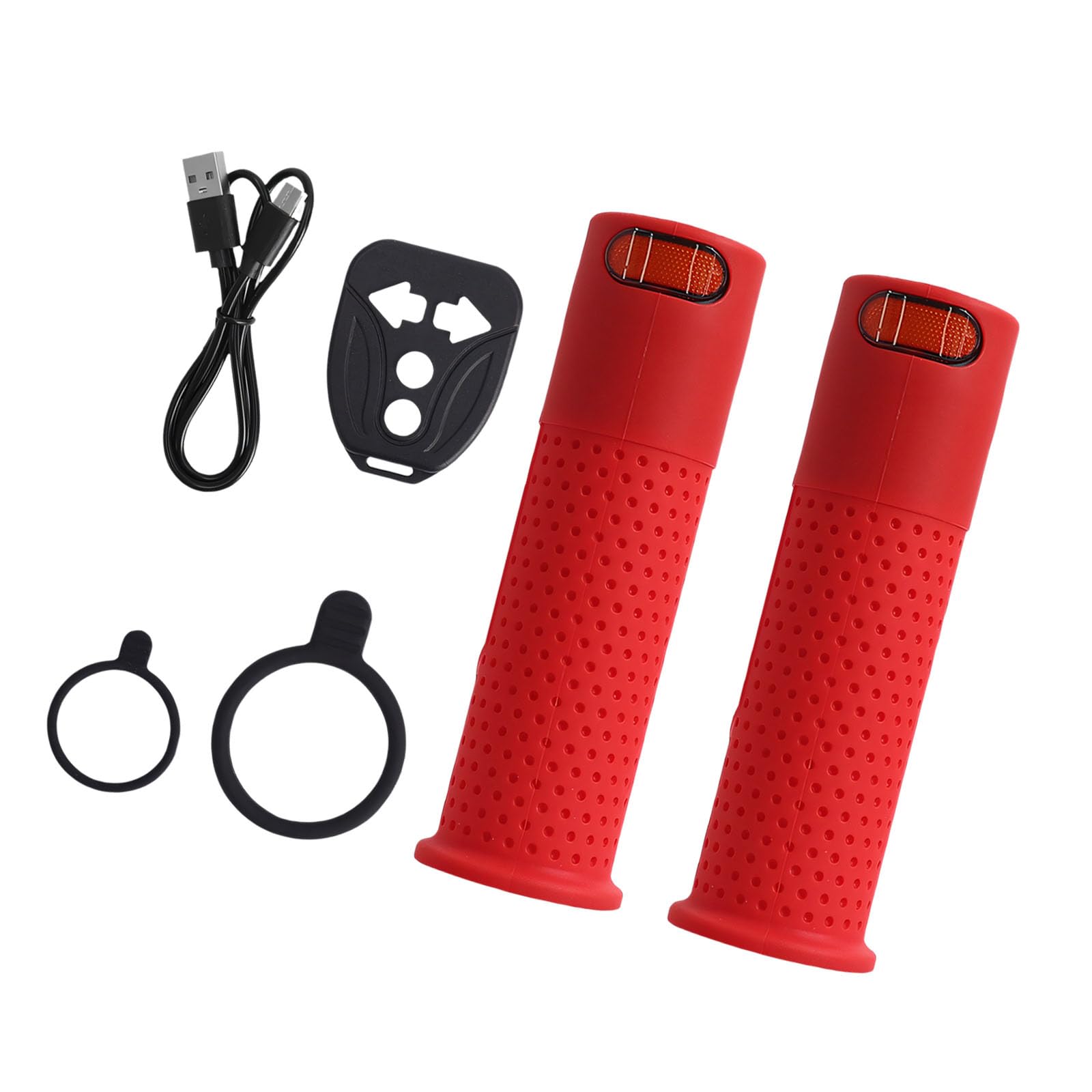 Feux de position gauche et droit pour guidon de scooter conçus pour un montage simple et des poignées ergonomiques de trottinette robustes