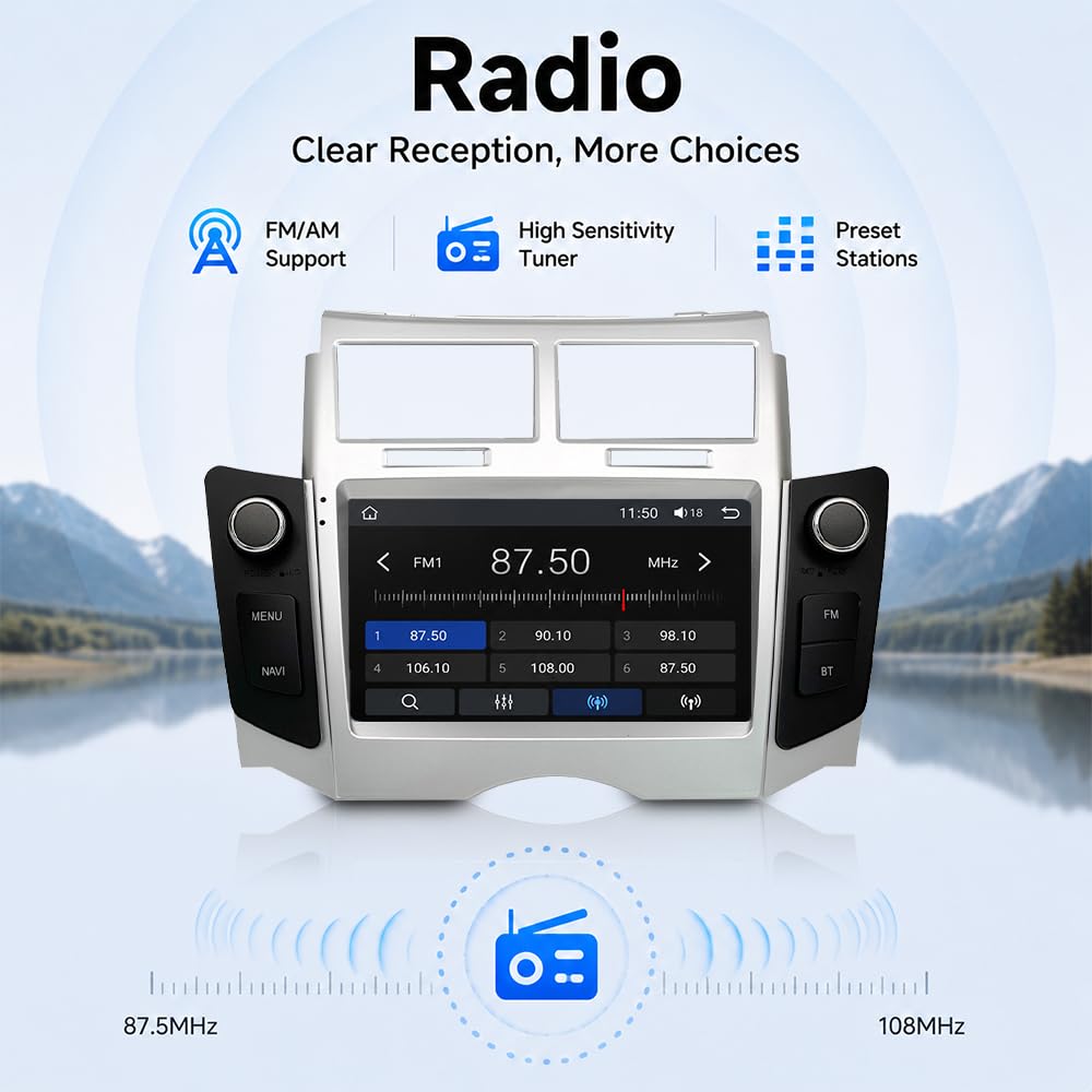 7 pollici Linux Car Stereo per Toyota Yaris MK2 XP90 2005-2011, Wireless