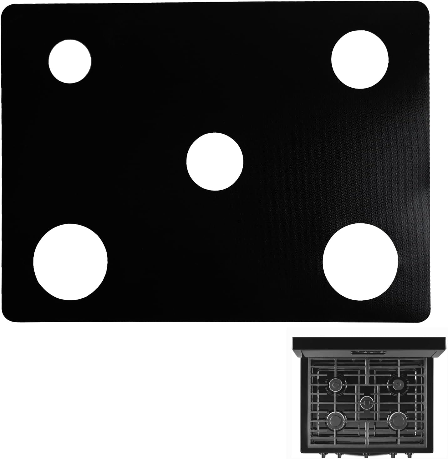 Stove Top Protector Compatible with Whirlpool 5-Burner Gas Stove WFG540H0ES/0/1 WFG540H0EB0/1 WFG540H0EH0/1 WFG540H0EE0/1 WFG540H0EW0/1 0.5mm Thick Washable and Reusable