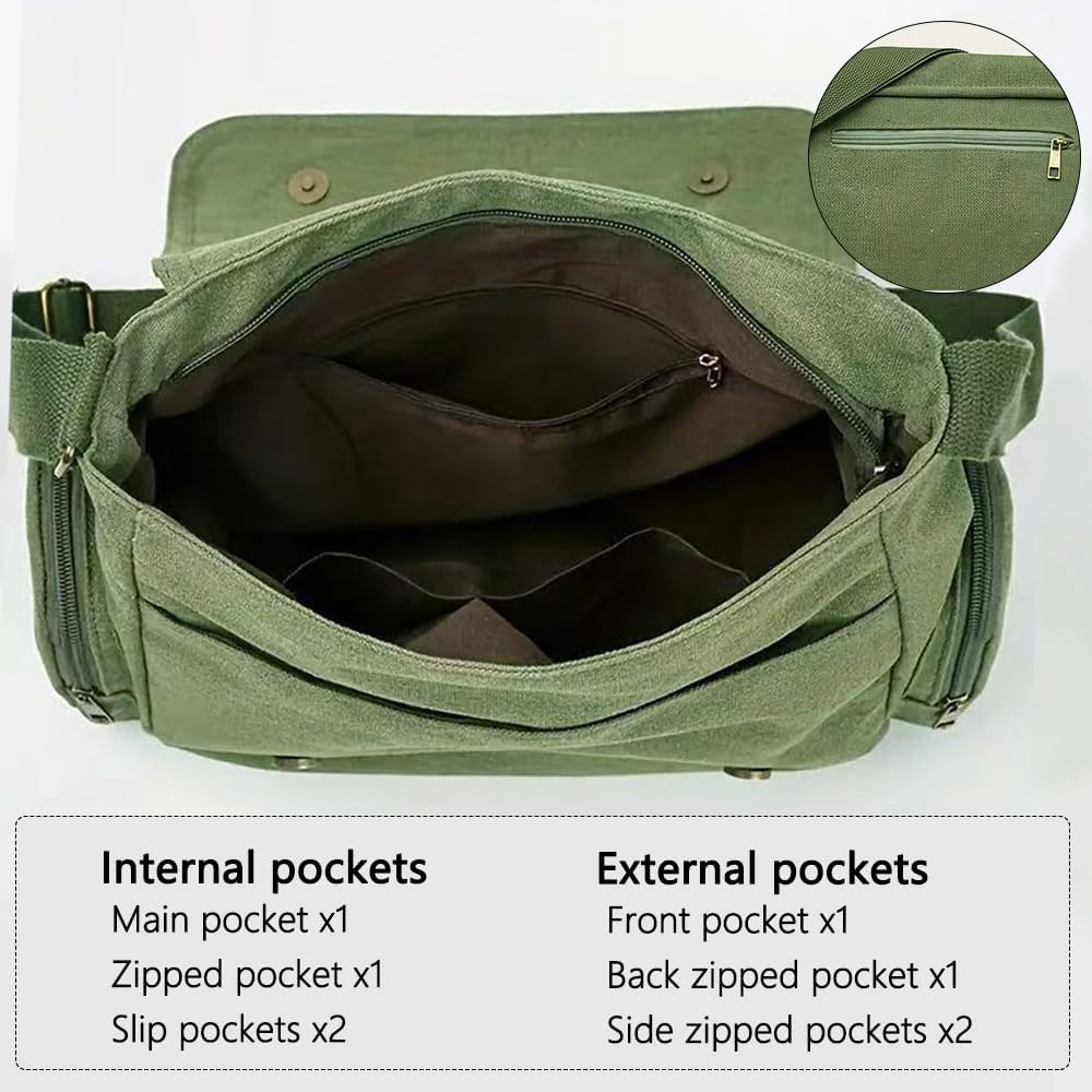 Personalized Pattern Messenger Bag Cute Canvas Crossbody Bags Women/Men Shoulder Handbags Hobo Purses with Pockets - Image 3