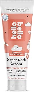 Hello Bello Diaper Rash Cream, Vegan Cruelty-Free Non-Nano Zinc Oxide, 4 fl. oz