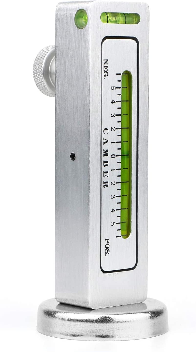 Universal Adjustable Magnetic Gauge Tool Camber Castor Strut Wheel Alignment Tools for Car/Truck Camber/Castor Strut Wheel Alignment and Tire Repair (Silver)