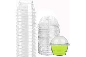 Clear Plastic Cups - 8oz 50 Cups And Lids