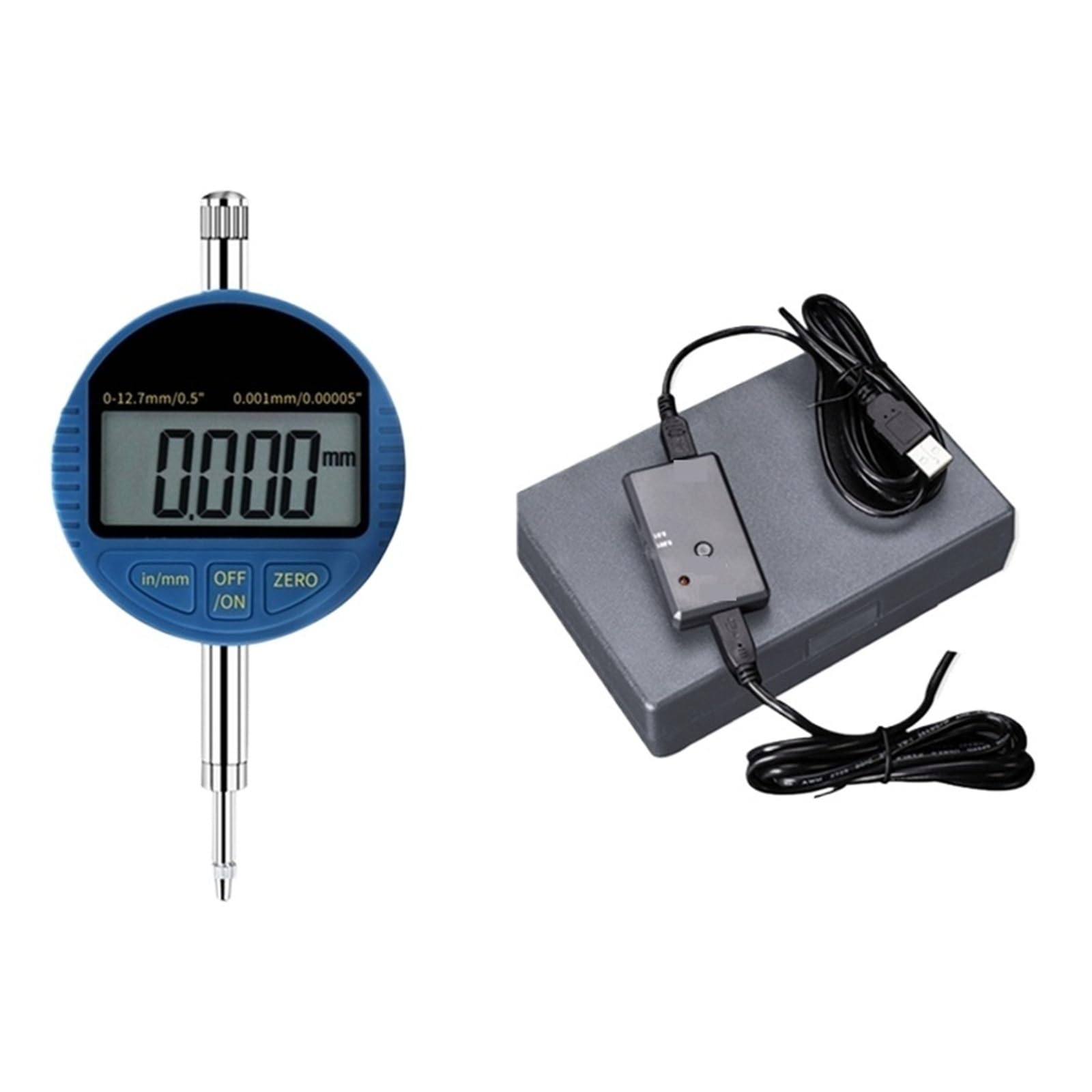 Indicador de Cuadrante, Medidor de indicador dial 0-25,4 mm, micrómetro digital 0.001, medidor espesor electrónico, datos USB(12.7x0.001mm Adapter)