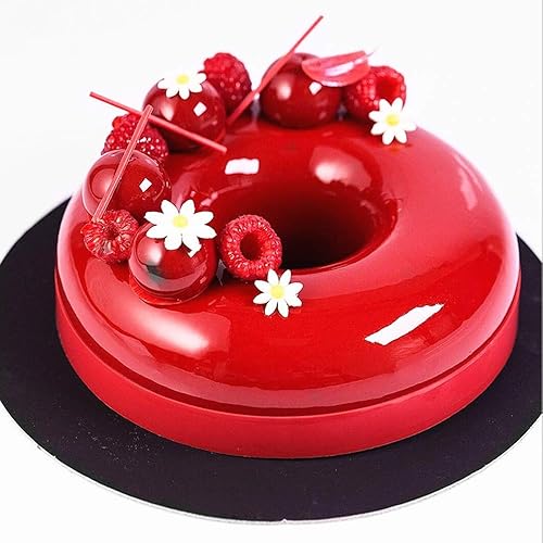 Miniatura 5 de 1 molde redondo de silicona para donas, molde de mousse de chocolate, bandeja decorativa para hornear, herramientas para hornear, placa de
