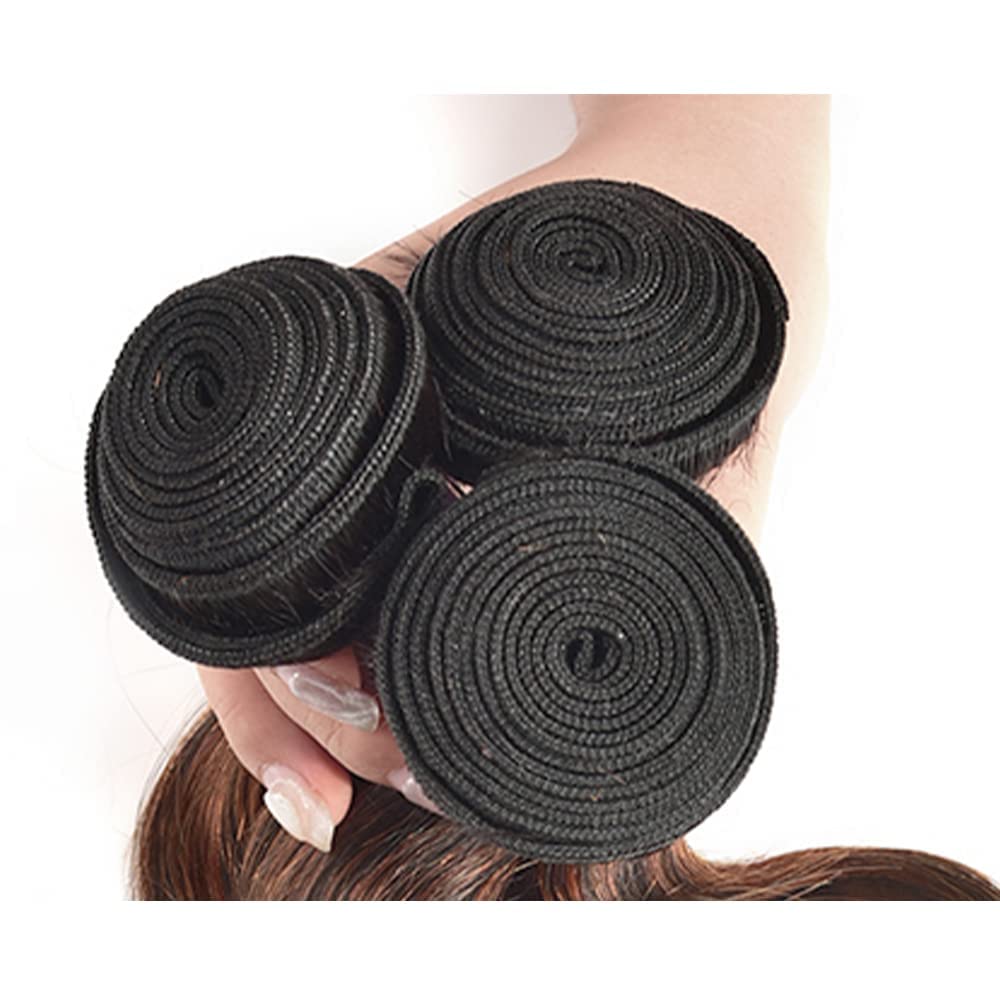 Human Hair Bundles Body Wave P4/30 Color Human Hair Unprocessed Brazilian Virgin 3 Bundles Quick Weave Human Hair Extensions 300g (P4/30 Body Wave,08 10 12)