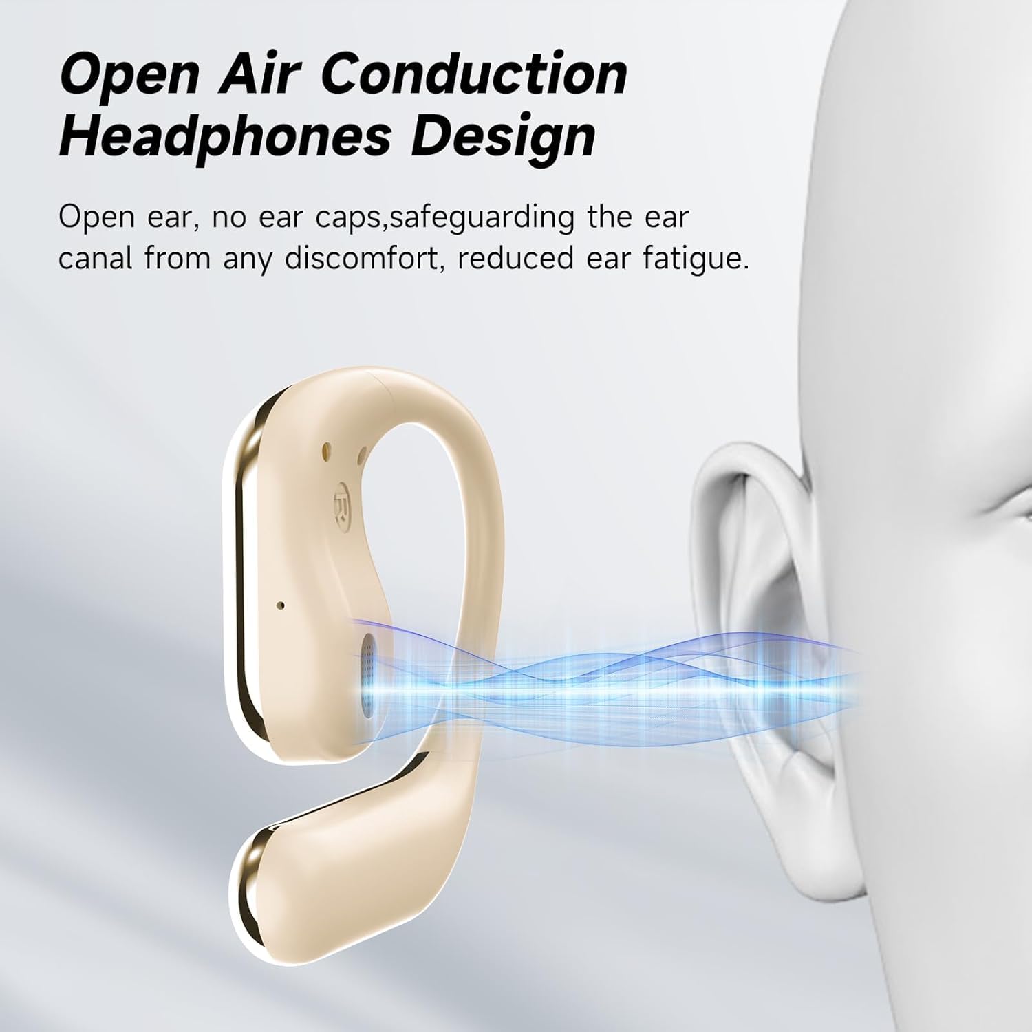Auricolari Bluetooth 5.4 aperti, cuffie wireless sportive con microfono integrato con ganci per le orecchie, 60 ore di autonomia, ricarica rapida, impermeabilità IPX7 per correre/allenamento
