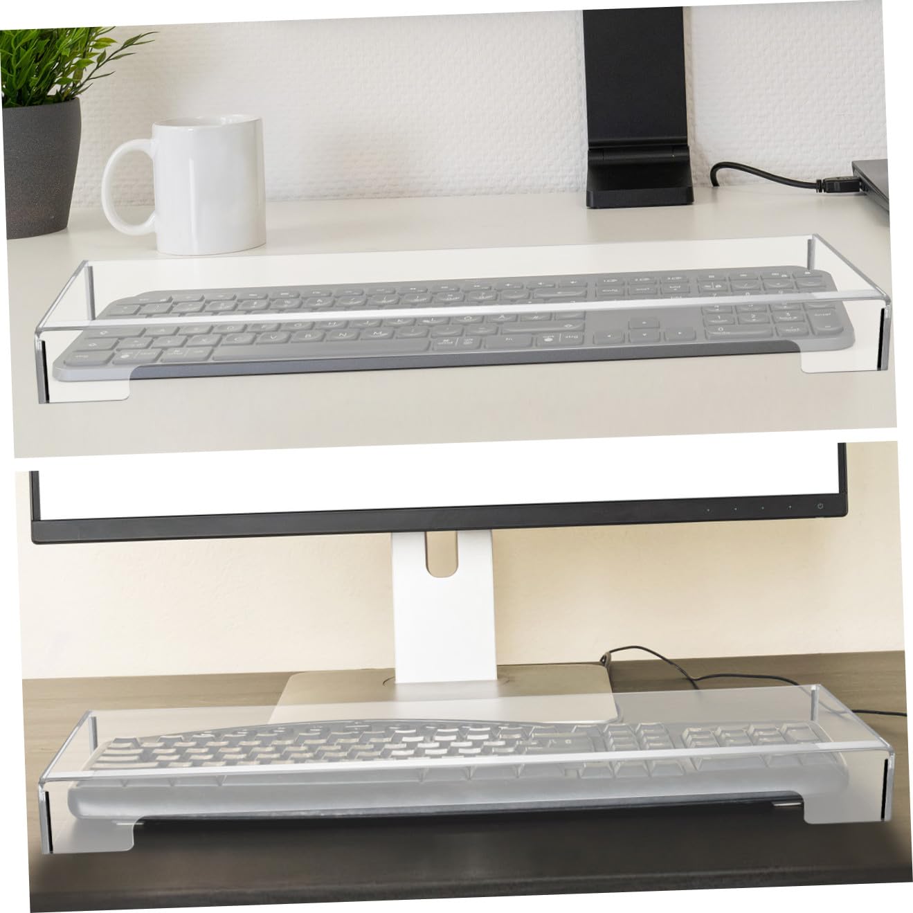 Protector de Teclado Acrílico Transparente Funda Antisalpicaduras