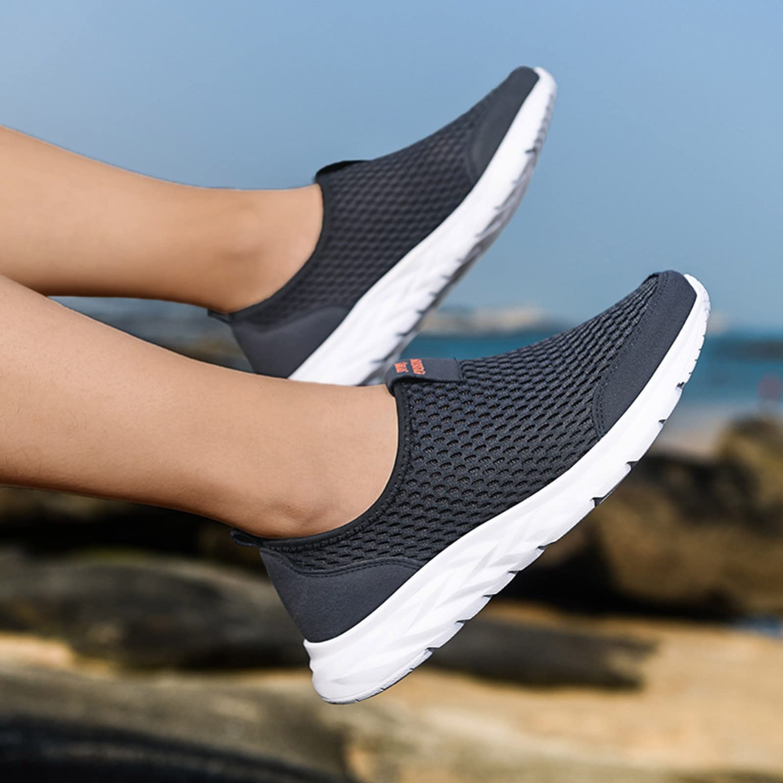 Scarpe casual senza lacci, traspiranti, scarpe estive in rete, comode scarpe da corsa, antiscivolo, per attività all'aria aperta, casual, da trekking, sportive, da jogging