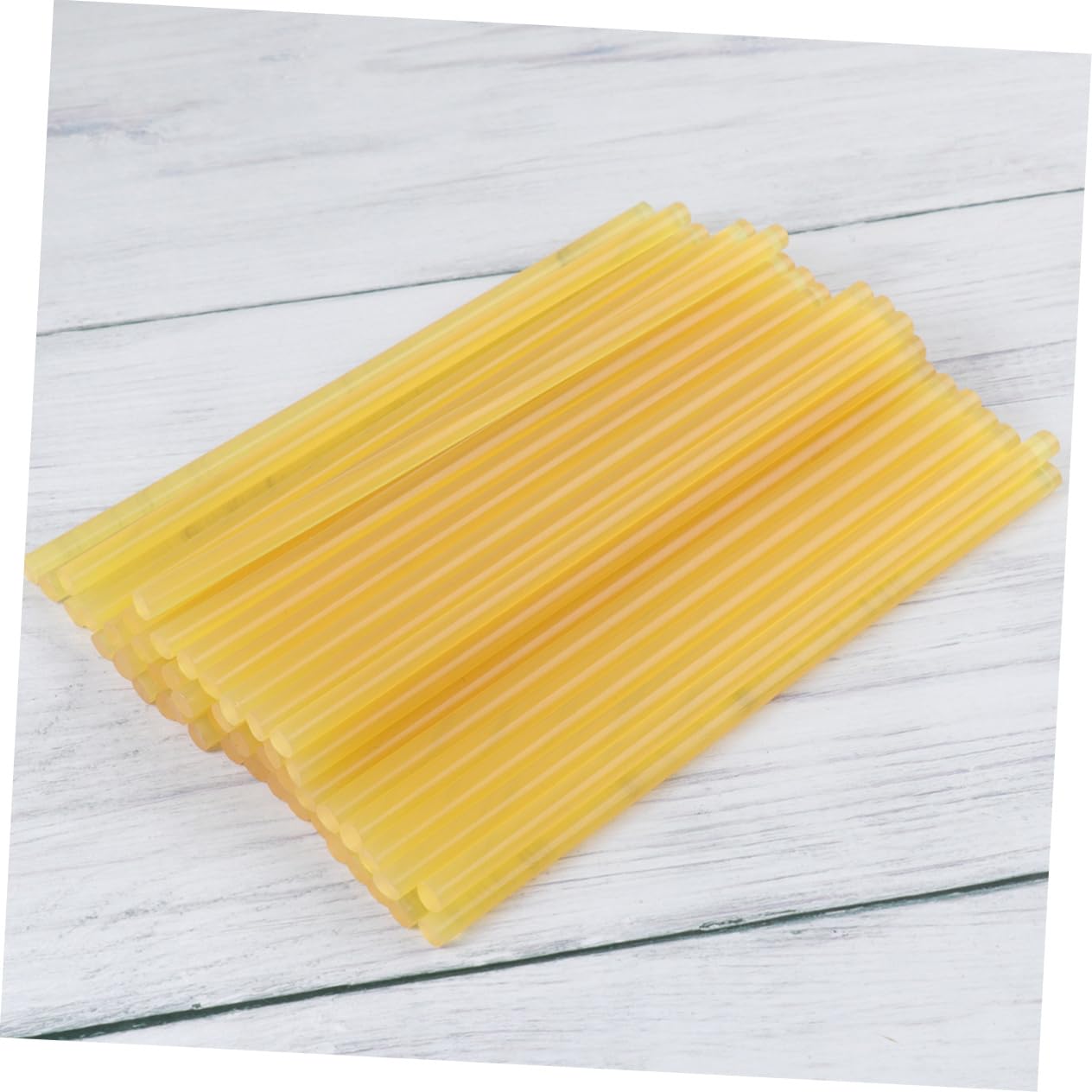 LALAFINA 100pezzi Hot Melt Glue Sticks Adesivi Forti Per Riparazioni Casa e Negozio Strisce Di Colla Gialle Facili Da Usare Odore