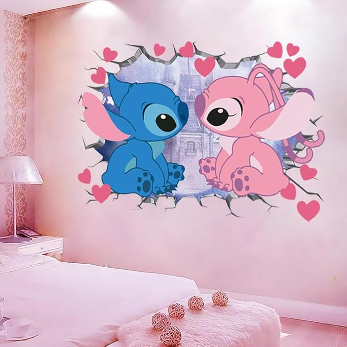 Stitch Wall Decals Girls Wall Stickers Peel and Stick Wall