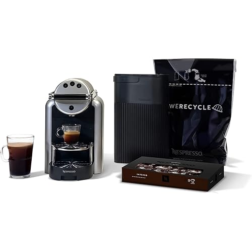 Nespresso Professional Coffee Starter Bundle for Small Businesses, Zenius Professional Coffee Machine, Taste Experience Coffee Sampling Box, Recycling Bin and Bags to recycle used capsules
