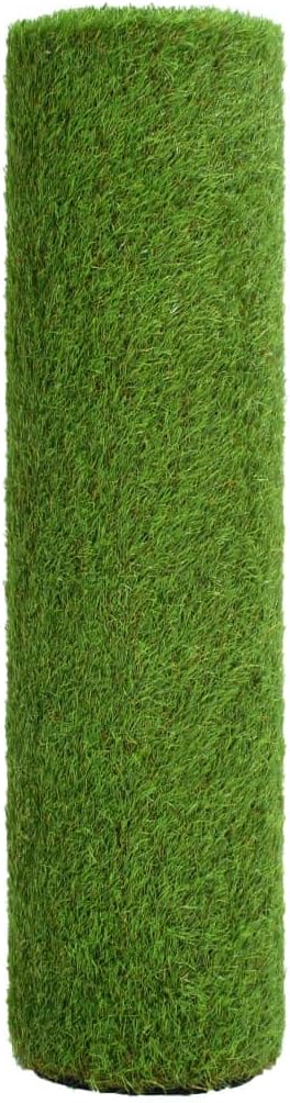 vidaXL Artificial Grass, Artificial Turf for Outdoor, Artificial Grass Carpet for Lawn Garden, Fake Grass Decor, 4.9'x26.2'/1.6" Green