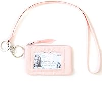 Vista 17 de WONDERFUL FLOWER Cartera con cordón para mujer, soporte para tarjetas de identificación, cordones para insignias de identificación, funda