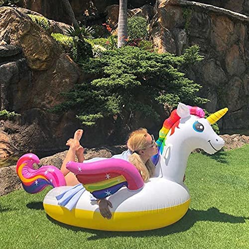 Image of MAJIK Inflatable Unicorn Pool Float for Kids and Adults Water Play Centre for Pool Party Unicorn Water Ride-On for Summer Fun Pack of 1