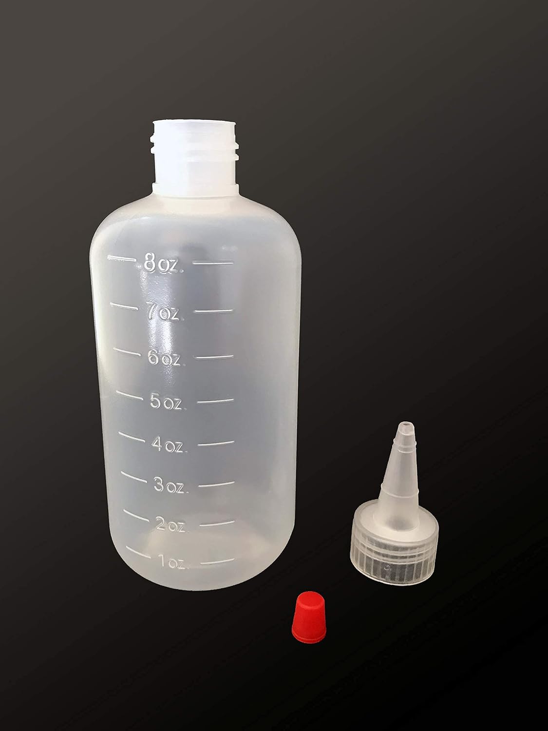 4 Pack Applicator Bottles with Cap 8oz Oil Bottles for Hair Coloring Dyeing BPA Free