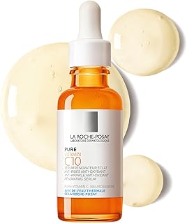La Roche-Posay 10% Pure Vitamin C Serum for Face with Hyaluronic Acid & Salicylic Acid. Anti Aging Serum for Wrinkles, lack of Radiance & Uneven Skin Tone to Brighten & Smooth. Sensitive Skin, 30ml