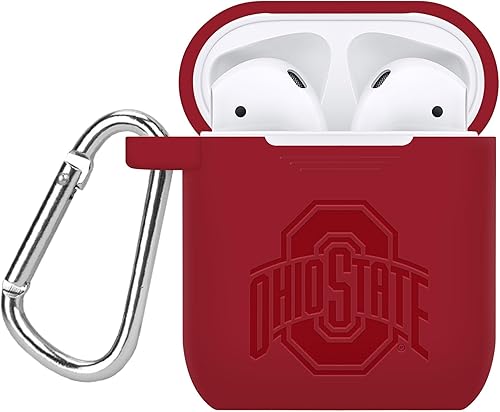 Vista 9 de AFFINITY BANDS Ohio State Buckeyes - Funda de silicona grabada compatible con Apple AirPods Gen 3 (gris)