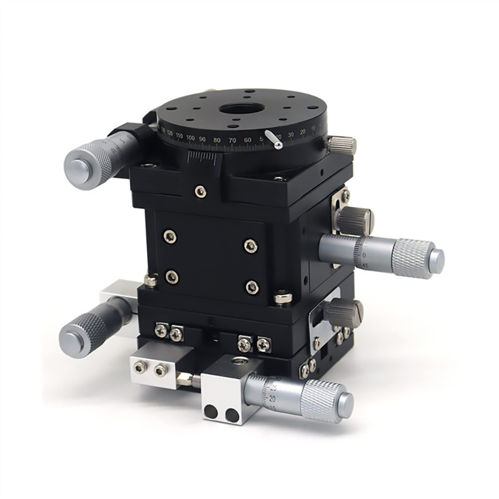 YFBCMXSKG Roller Table XYZR Axis 60 * 60mm LTP60-LM-2 Sliding Table V-Type 4-Axis Fine-Tuning Platform Manual Linear Platform Bearing Adjustment Slide