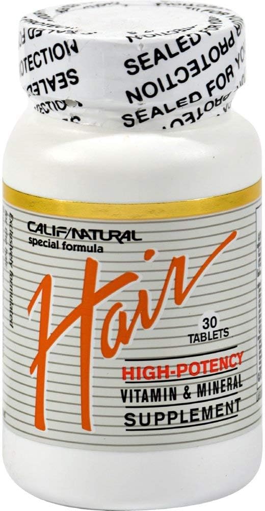 California Natural Hair Vitamin & Mineral, 30 tab (6 Pack)