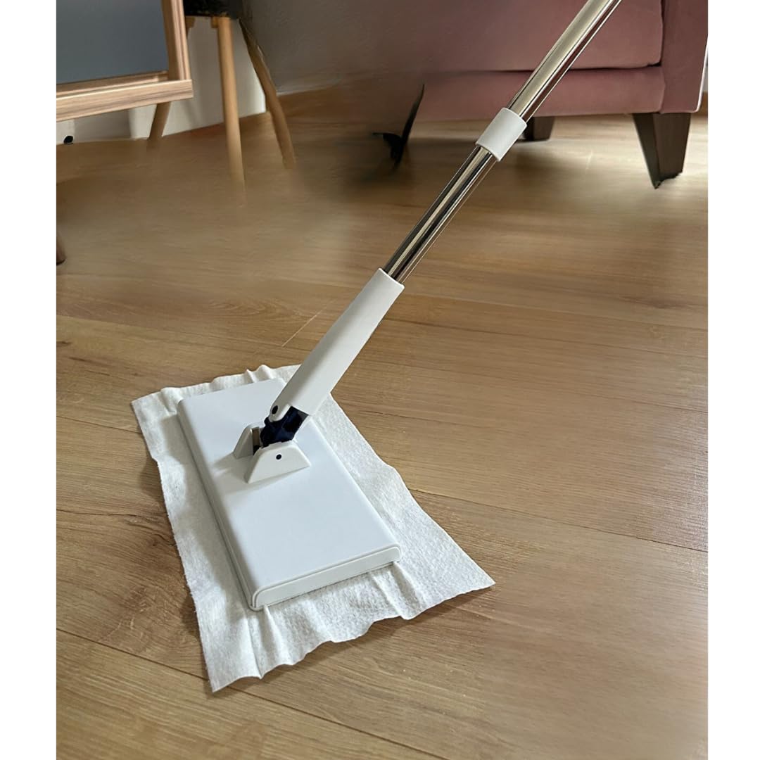 Jouis Döner Başlıklı Mini Temizlik Paspası, Hijyenik Temassız Kullanım,Islak Mendil Uyumlu,Tüm Bezlerle Uyumlu Akıllı Mop (Tembel Mop)