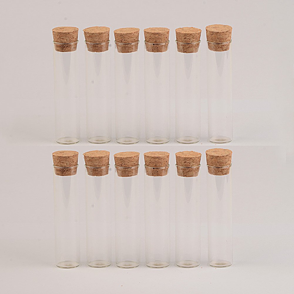 ガラス細工の瓶 Amazon.co.jp: 100 ユニット 6mlコルク栓 さなガラスの瓶透明なガラス