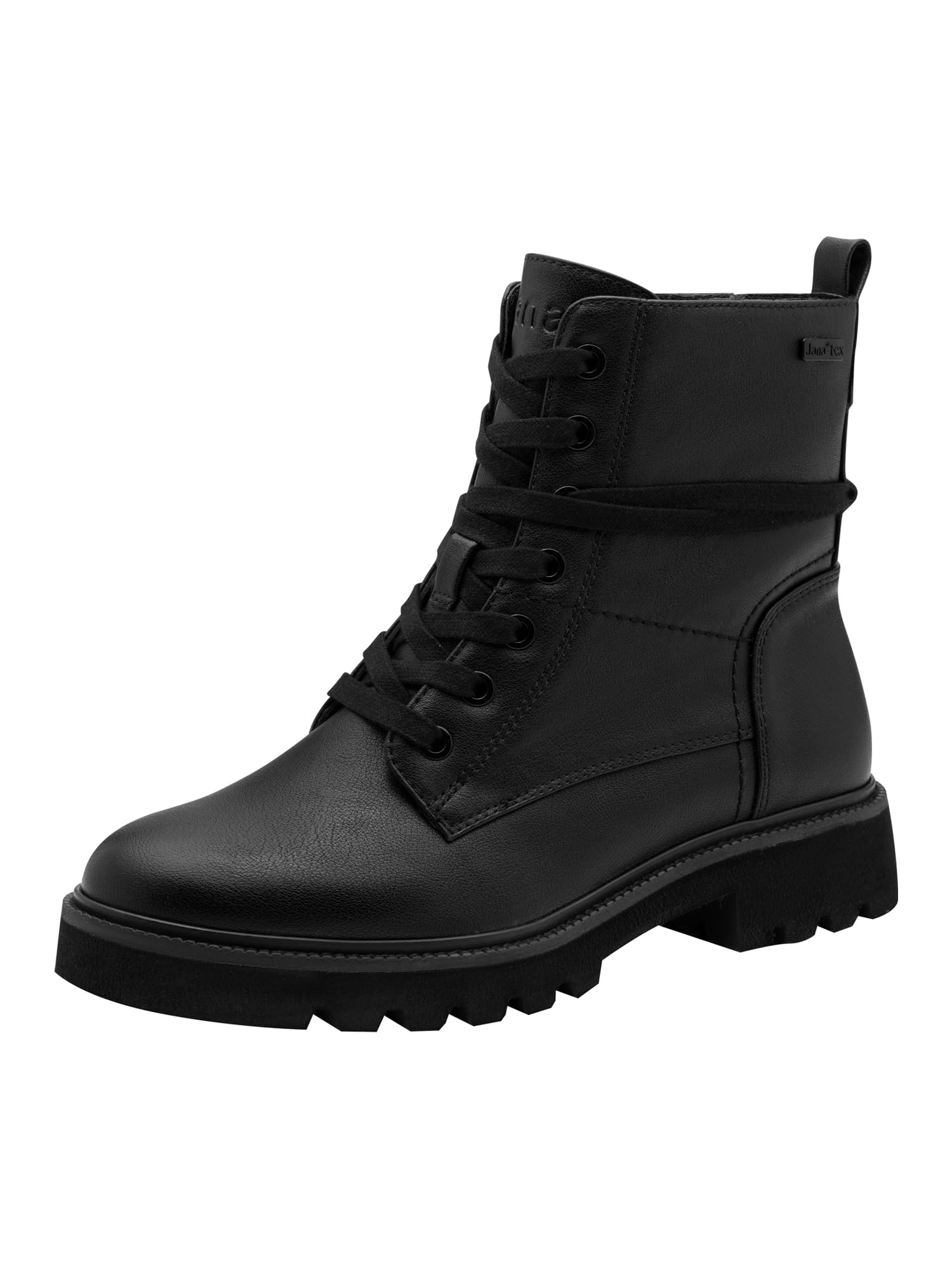 Jana Women’s Ankle Boots Square Toe Vegan, Black, 6,5 UK
