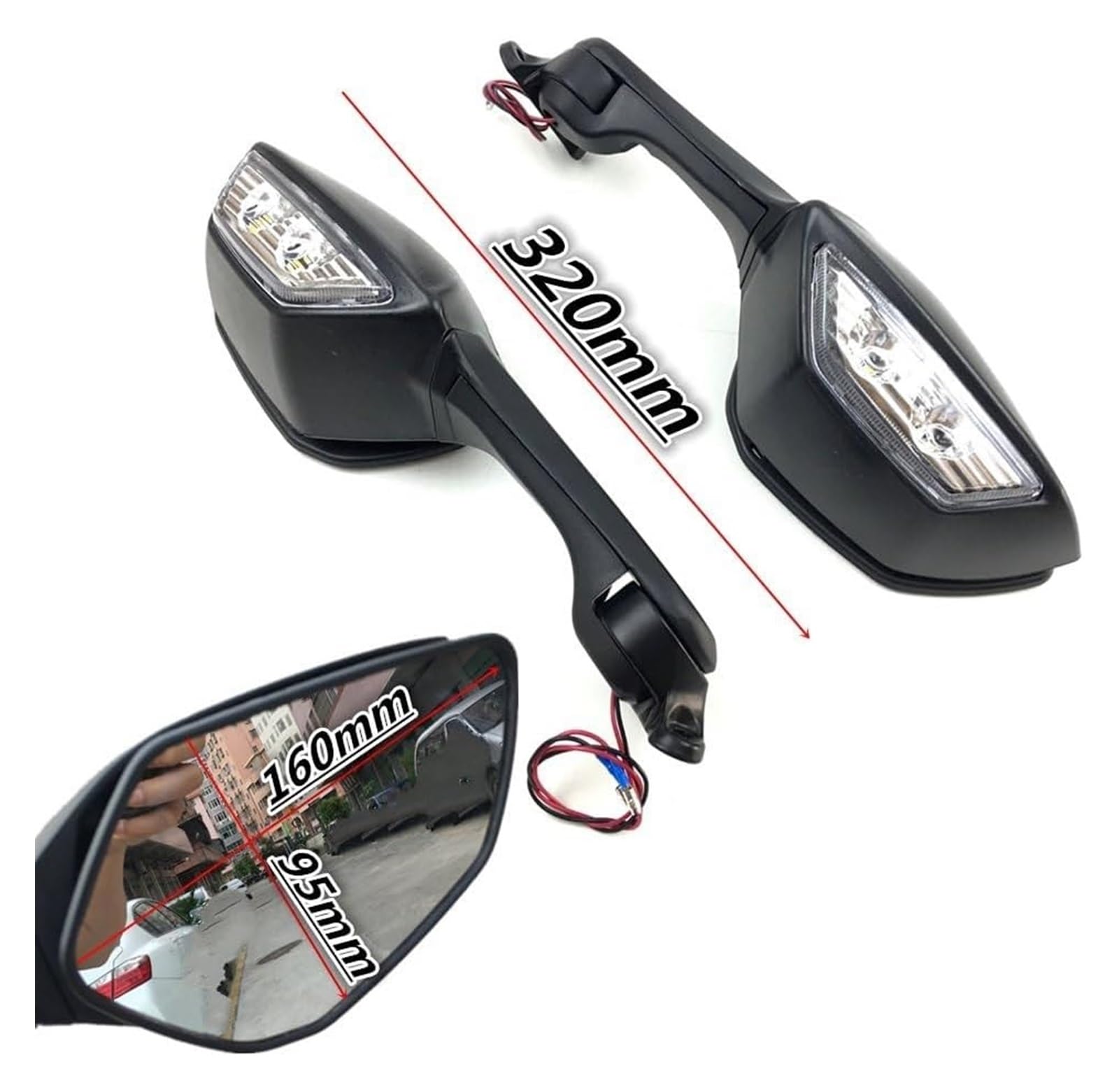 Motocicleta para Ninja ZX10R ZX-10R 2011-2014 2015 Espejo De Motocicleta Señales Luz Giro Espejos Retrovisores Moto Espejo Retrovisor