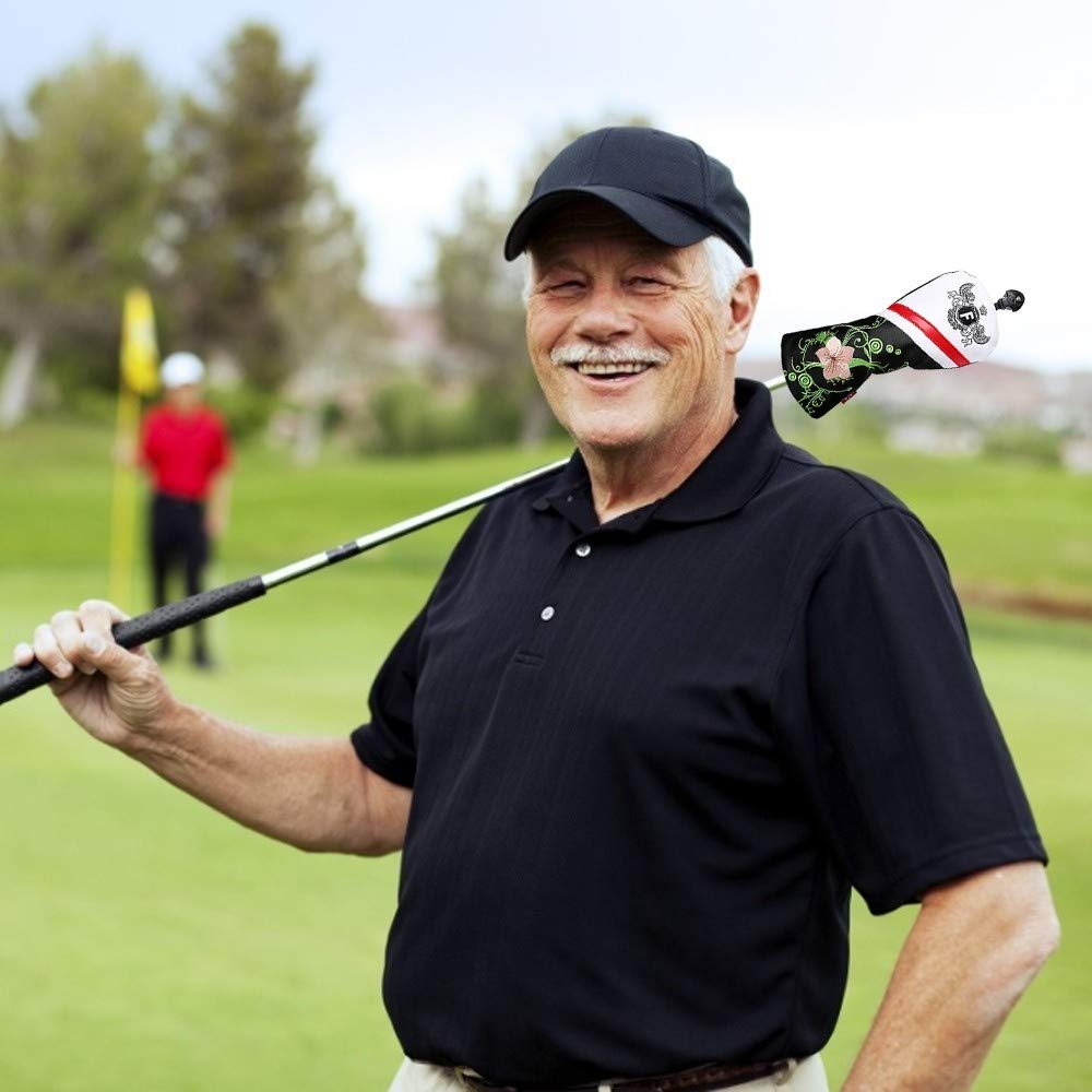 MiOYOOW 4 fundas para cabeza de golf, cubierta para cabeza de conductor con etiqueta de número intercambiable, fundas protectoras para palos de golf de 460 cc, todos los clubes y conductores de Fairway
