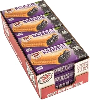 JJ's Bakery Blackberry Snack Pies - Fresh-Baked, Nut-Free, Kosher Parve, 4oz Individual Desserts (12 Pack)