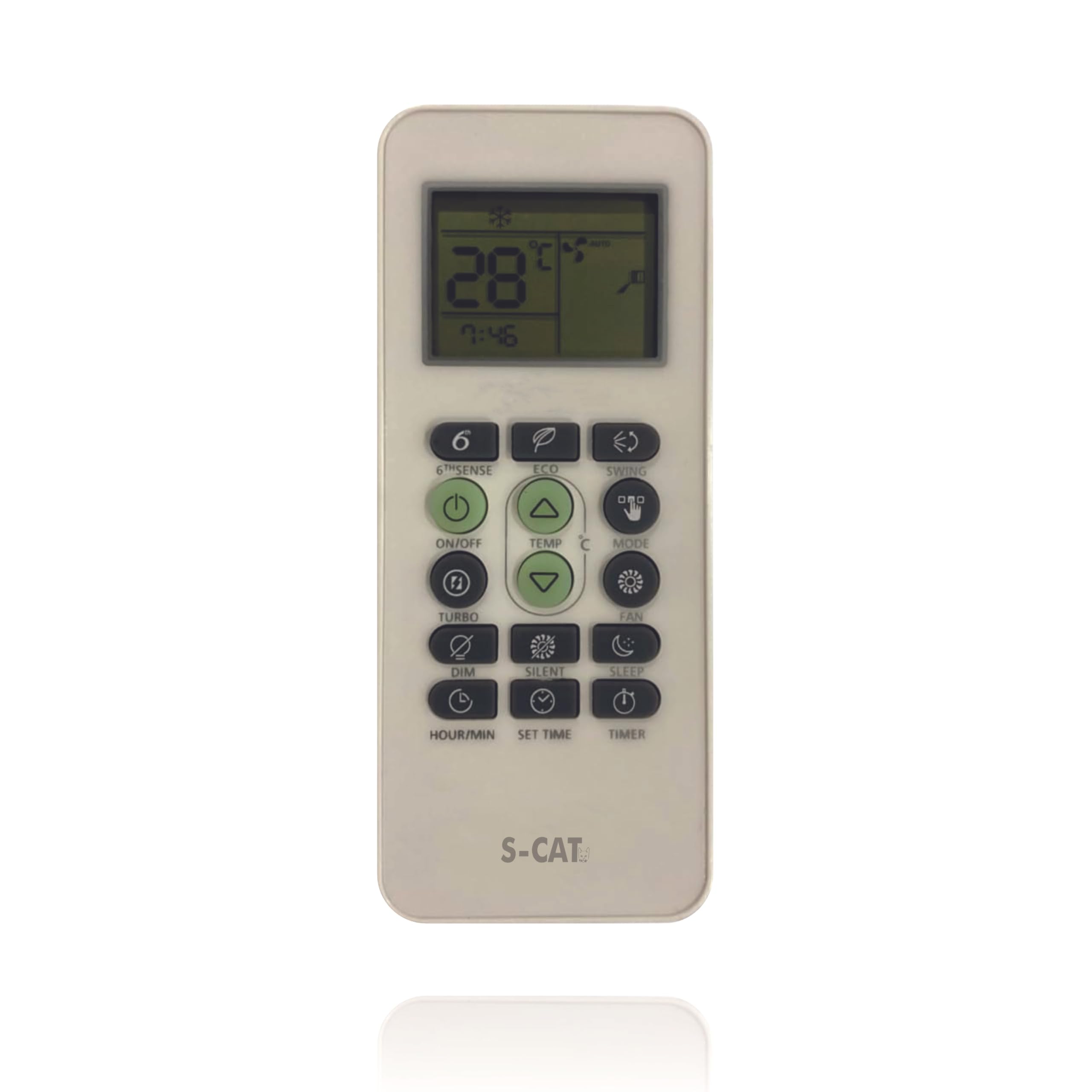S-CAT Compatible with Whirlpool AC Remote Control Model Original 173 (No Backlight) Suitable for 1 1.5 2 Ton Split & Window AC (Match Old Remote Exactly, for Any Issues Contact Customer Care)