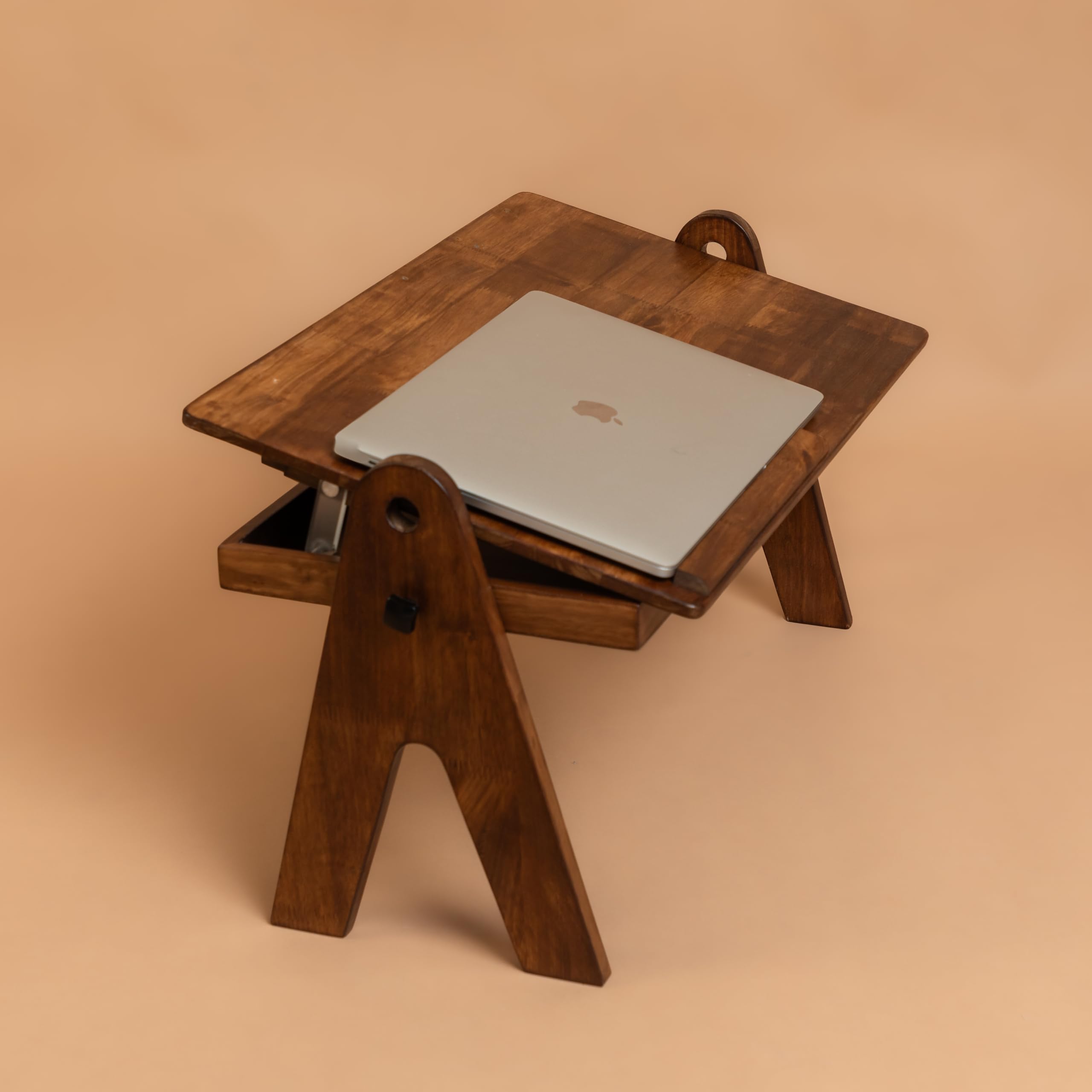 WOODTRENDZ FlexiDesk - Foldable Laptop Table | Solid Wood & Adjustable with Storage (B0D268HC1Z) Amazon Price History, Amazon Price Tracker