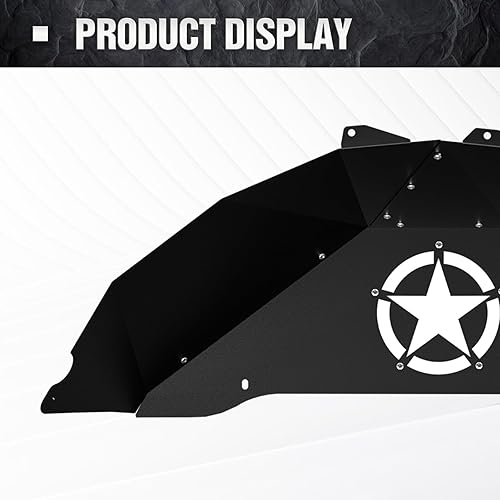 Miniatura 8 de Protectores de guardabarros interiores traseros compatibles con Jeep Wrangler JK y JKU Unlimited Sport Sahara Rubicon 2007-2018, protectores de