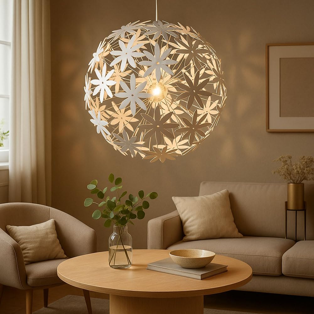 Pendel Leuchte Beleuchtung Hänge Lampe Blüten Strahler im Set inklusive LED Filament Leuchtmittel