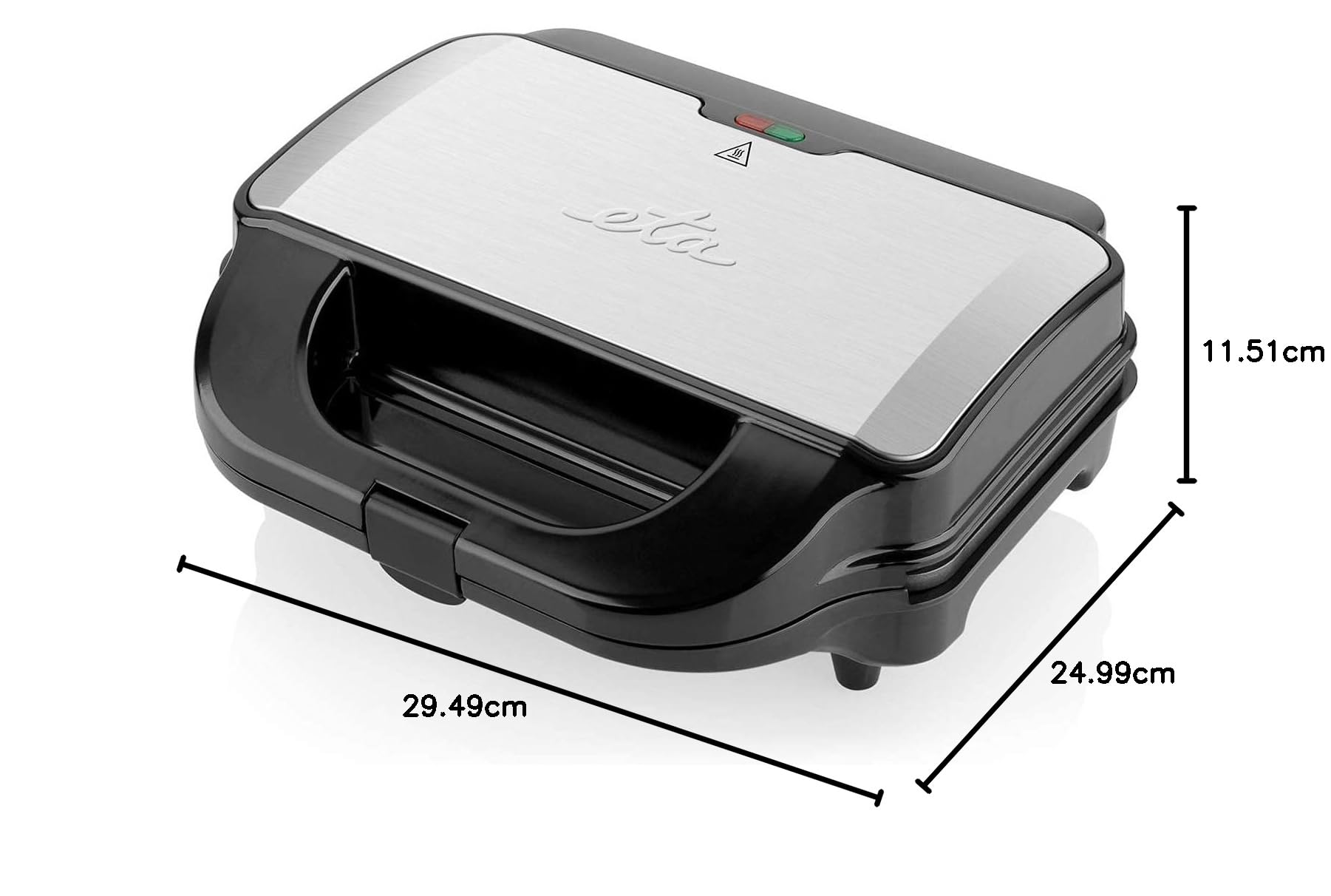 ETA Sandwichmaker 4 in 1 I Sorento I Antihaftbeschichtung für leichte Reinigung ohne Anbrennen I 900 Watt I Waffeleisen, Grill und vieles mehr