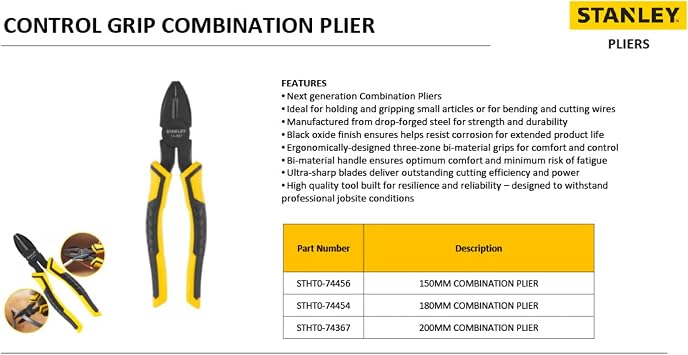 STANLEY STA074454 Combination Pliers