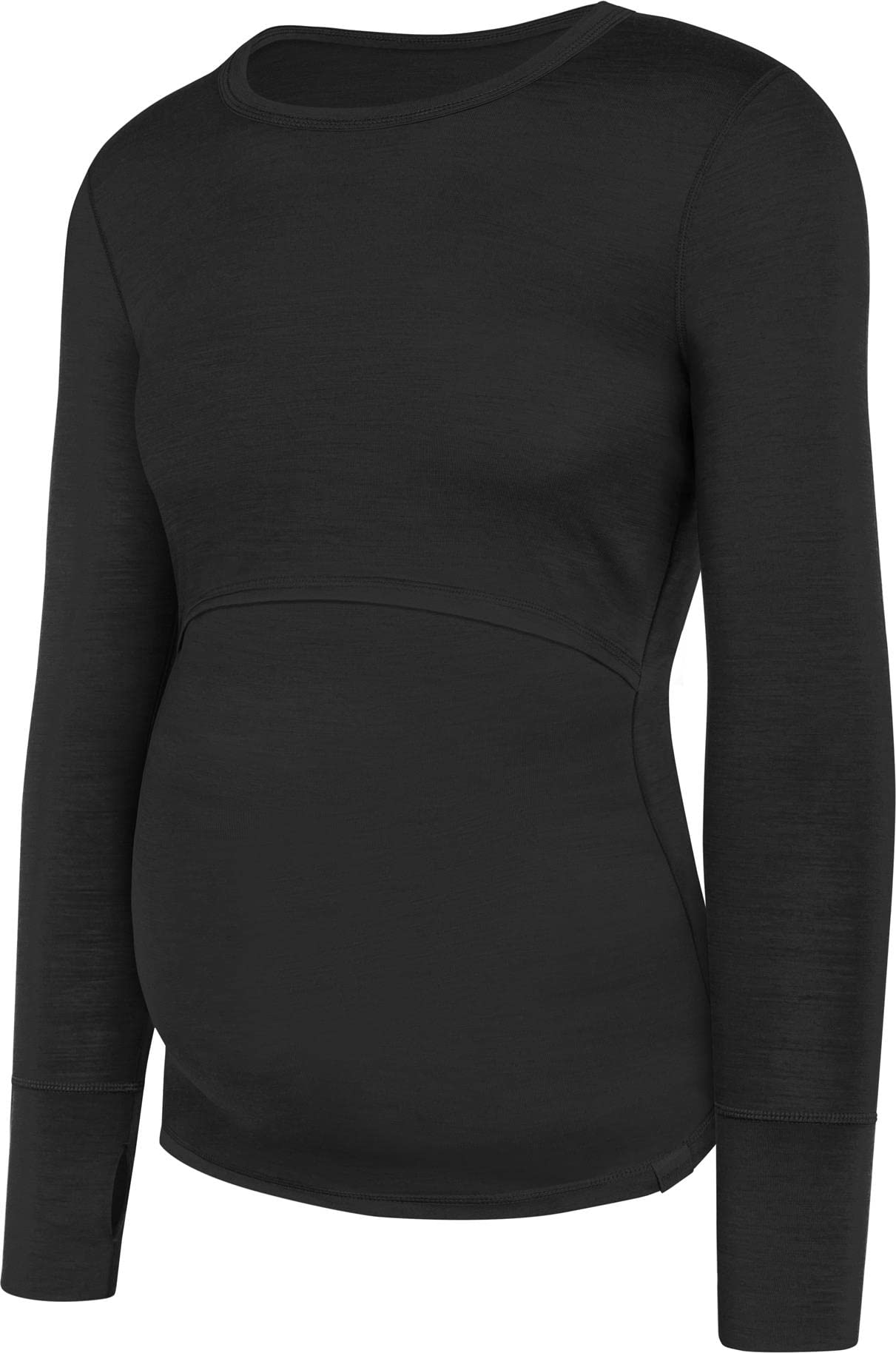 normani Damen Merino Umstandsmode Unterwäsche-Set Garnitur Stillshirt Umstandspullover und Umstandshose aus RWS zertifizierter Merinowolle und Elasthan